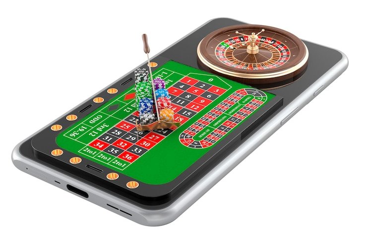 Layar permainan slot JILI dalam orientasi portrait dengan tombol putar, pengatur taruhan, dan papan hasil yang jelas